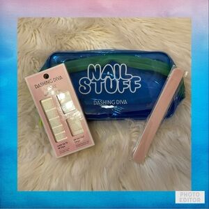 Dashing Diva Nail Stuff Bundle - New - Nail Strips, File & Bag